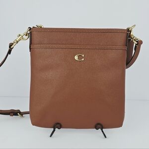 Coach Kitt Messenger Crossgrain leather Bag In Saddle